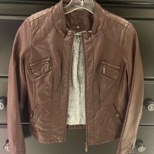 Maroon Leather Jacket